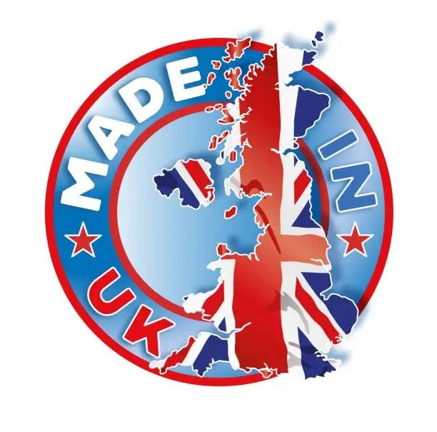 Vector illustration of Circle badge logo Made in United Kingdom illustration illustration