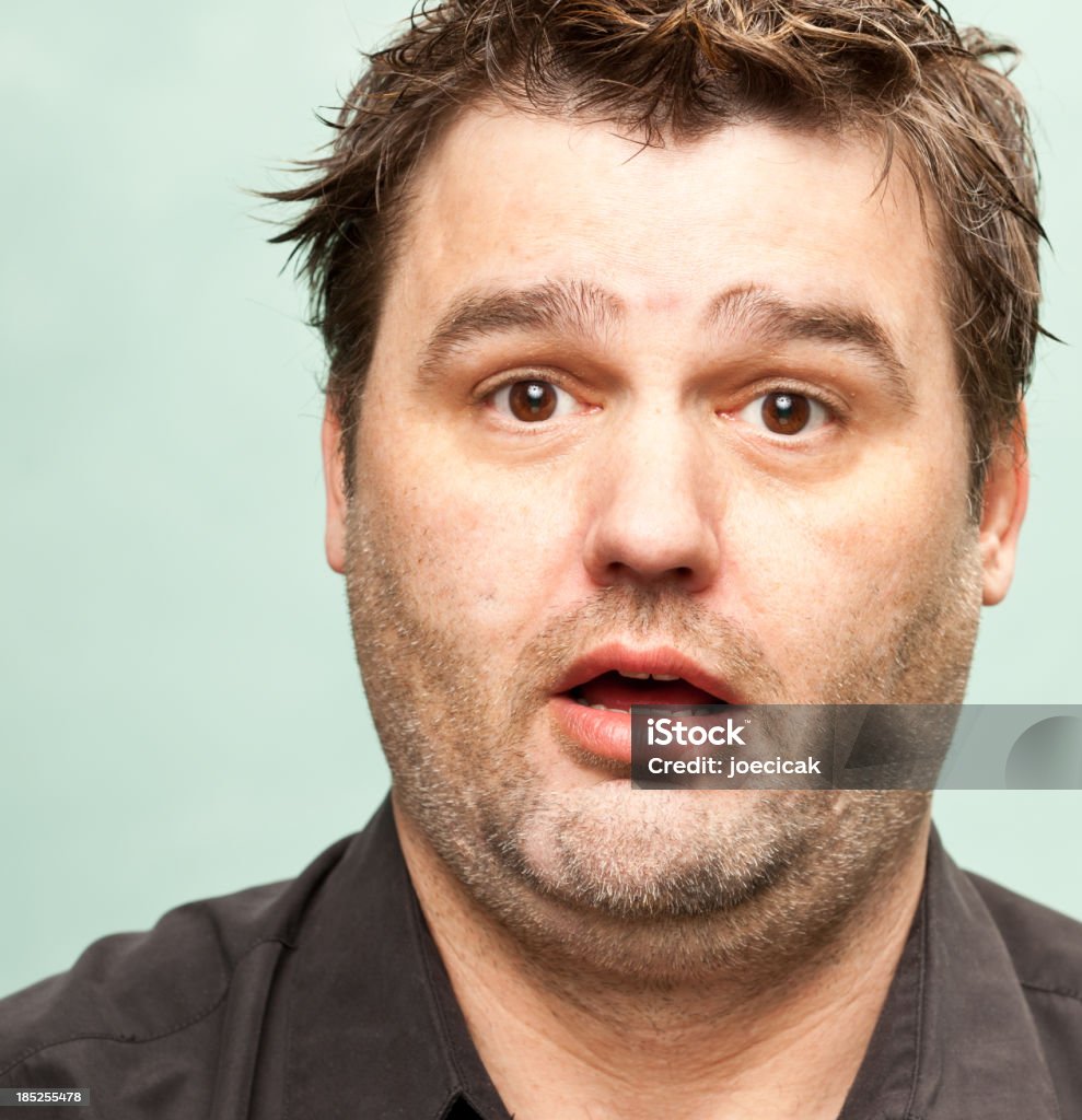 Hombre con estupefacto expresión - Foto de stock de Adulto libre de derechos