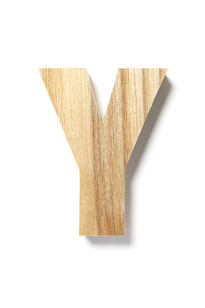 wood buchstabe y - letter y alphabet wood typescript stock-fotos und bilder