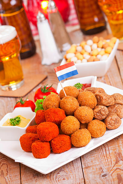istock Dutch food: 'bittergarnituur' or 'bitterballen', deep fried snacks 185255573