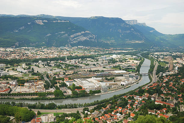 istock View of Grenoble with the river and mountains. 185255856