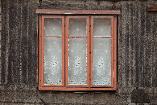 Rustic shack window