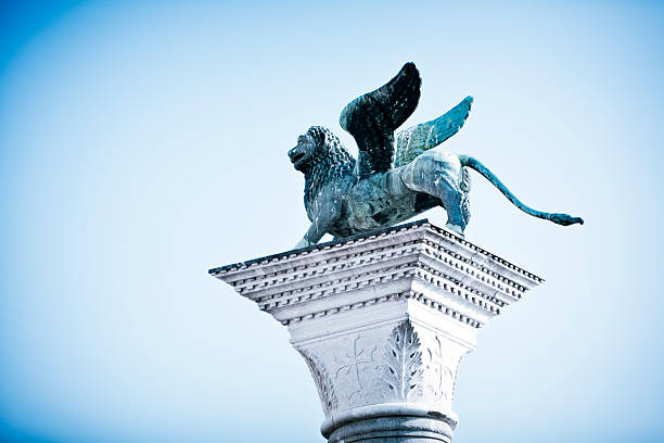 Lion Statue. Symbol of Venice stock photo
