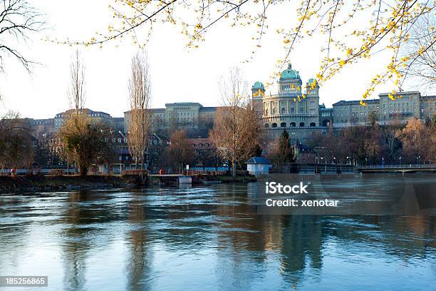 Palazzo Federale Svizzera In Primavera - Fotografie stock e altre immagini di Palazzo del Parlamento - Palazzo del Parlamento, Svizzera, Acqua