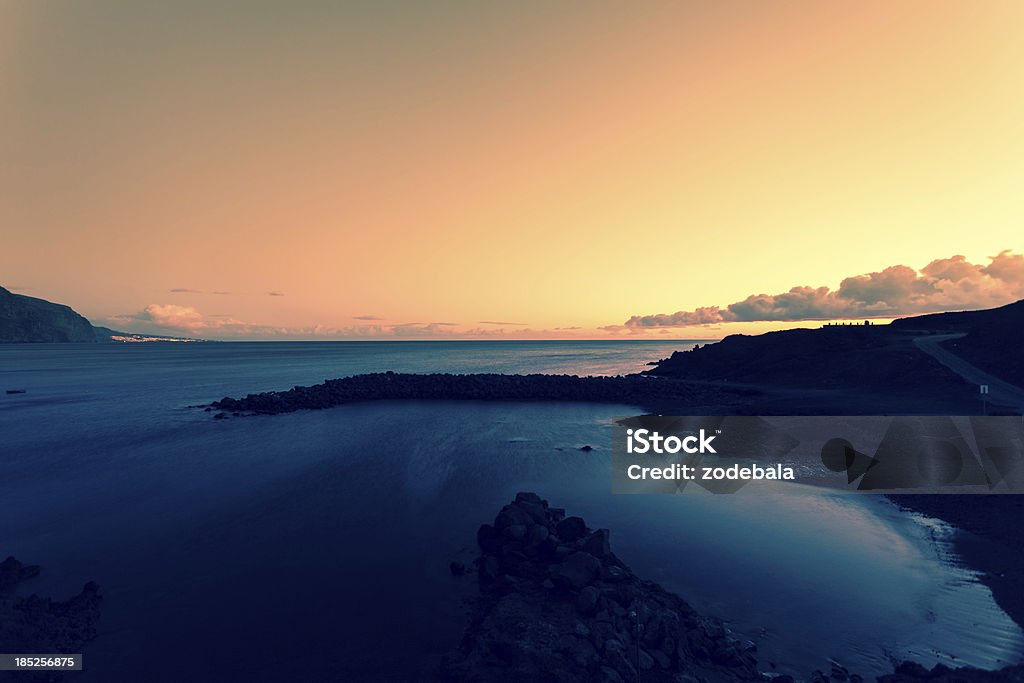 Isole Canarie paesaggio marino al tramonto - Foto stock royalty-free di Acqua