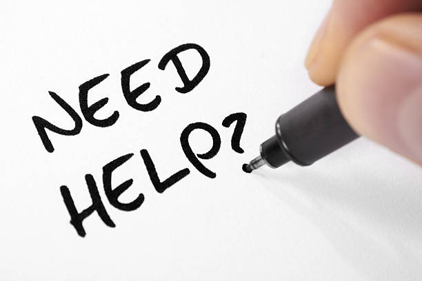 Person writing need help with a question mark in marker  Need help help single word stock pictures, royalty-free photos & images