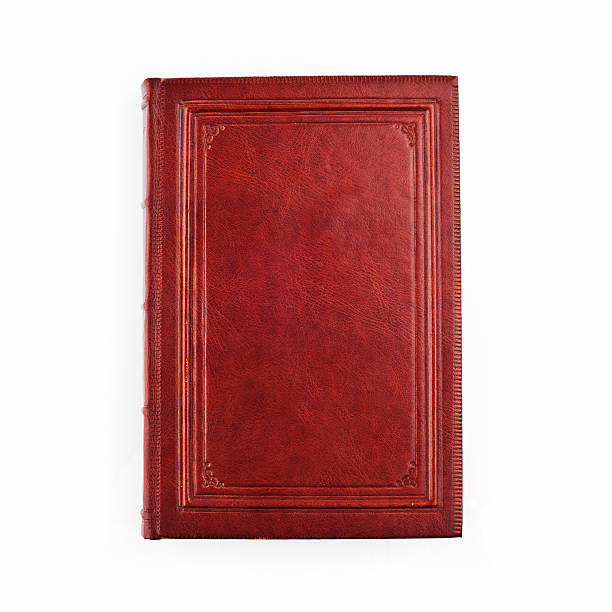 A picture of a red book on a white background stock photo