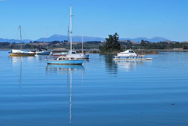 istock Boats and Reflections at High Tide 185257354