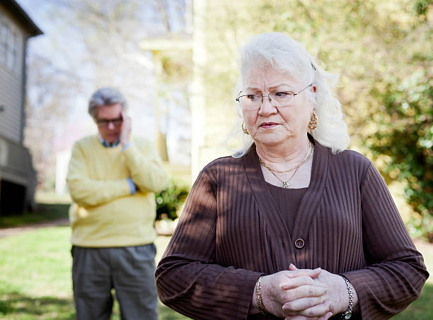 istock Unhappy Senior Couple 185257400