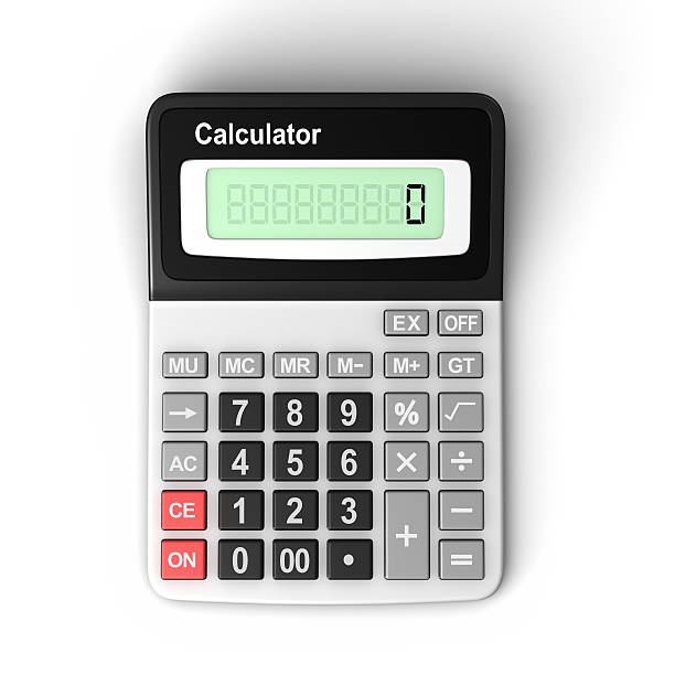 calcolatrice - equal sign immagine foto e immagini stock