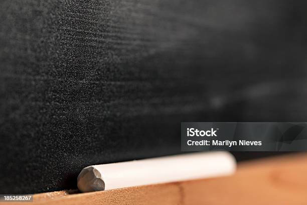 Chalk Resting On Board Stock Photo - Download Image Now - Back to School, Backgrounds, Blank