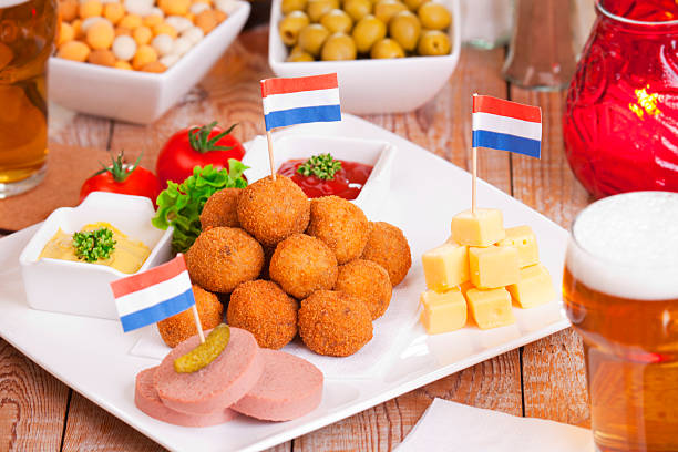 istock Dutch food: 'bittergarnituur' or 'bitterballen', deep fried snacks 185258684