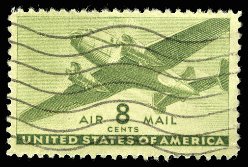 US airmail 1941 8 cents postage stamp