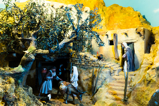 Christmas scene with manger figures