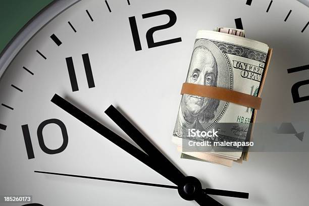 시간 돈입니다 시간에 대한 스톡 사진 및 기타 이미지 - 시간, 저축, 돈 뭉치
