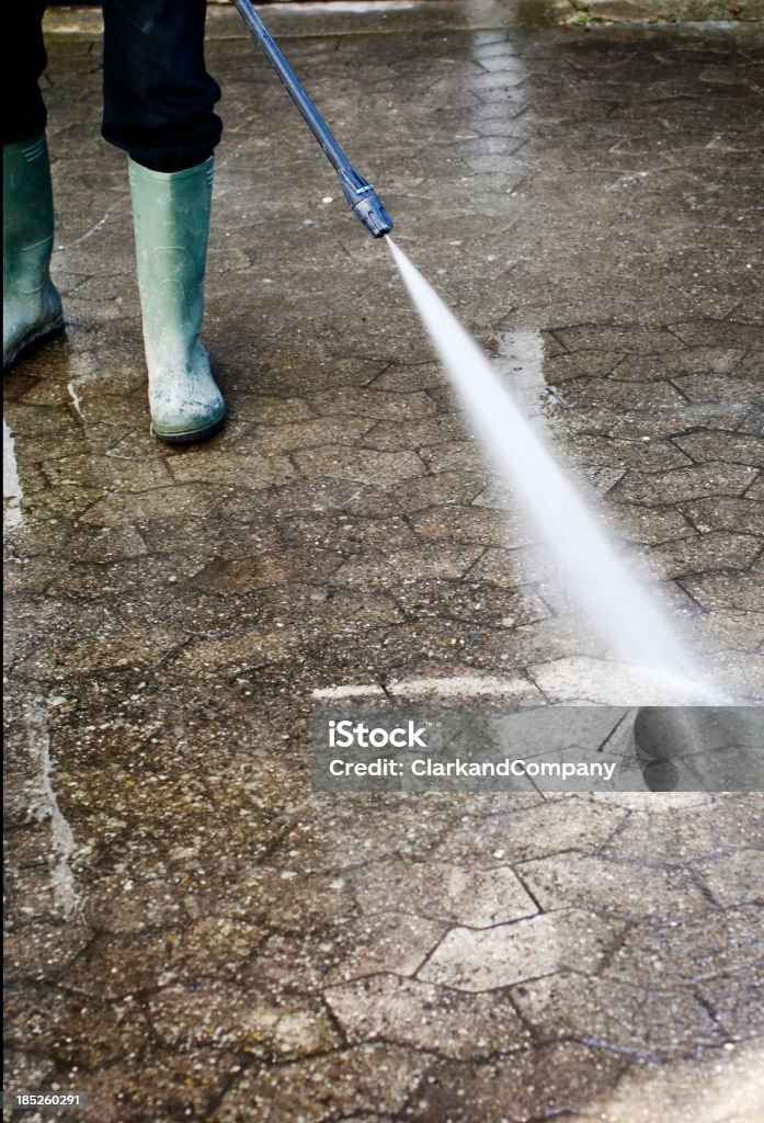 Druck Waschen Block angesiedelt - Lizenzfrei Hochdruckreinigen Stock-Foto