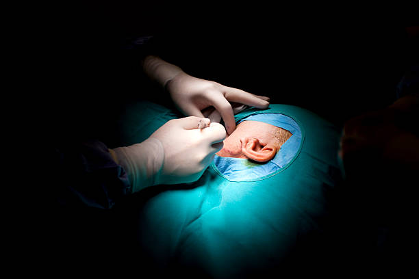 Close-up tumor surgery stock photo