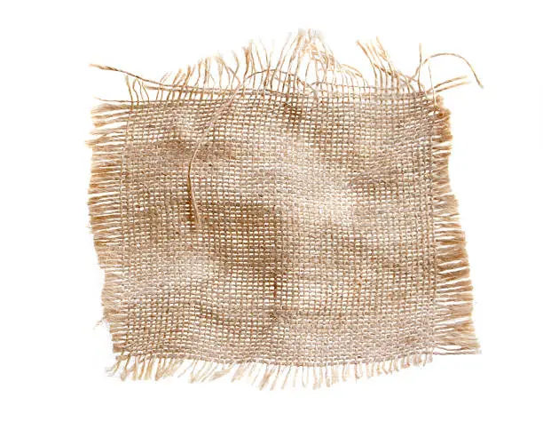hemp textile on white