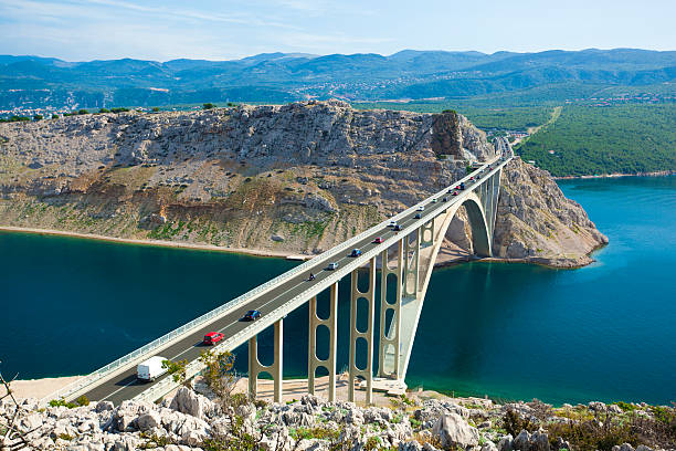 arch road bridge connecting the island of krk and mainlandCHECK OTHER SIMILAR IMAGES IN MY PORTFOLIO....