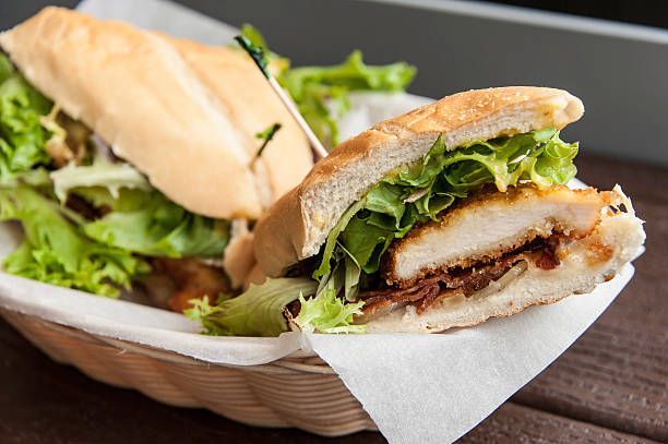 istock Chicken breast and bacon sandwich 185260787