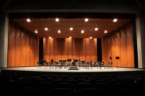 Orchestra Seats on Stage Orchestra Seats on Stage concert hall photos stock pictures, royalty-free photos & images