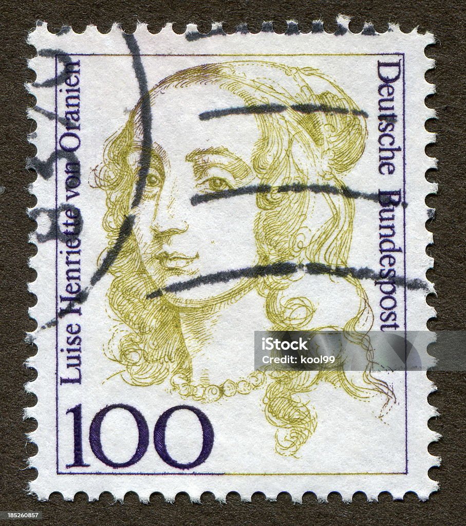 Germany stamp: Luise henriette of Orange Deutsche Bundespost : Luise henriette von Oranien Abstract Stock Photo