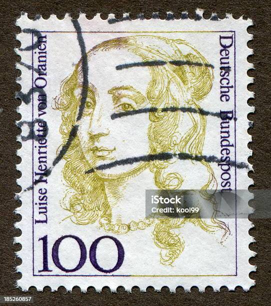 Germany Stamp Luise Henriette Of Orange Stock Photo - Download Image Now - Abstract, Art, Arts Culture and Entertainment