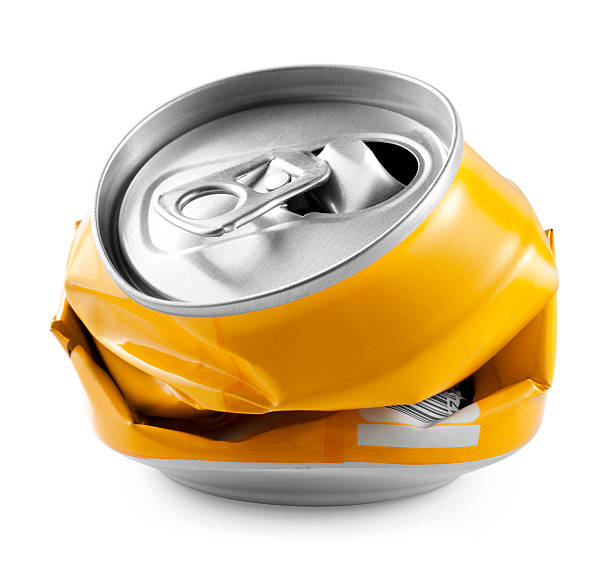 recicle pode - crushed can soda drink can - fotografias e filmes do acervo