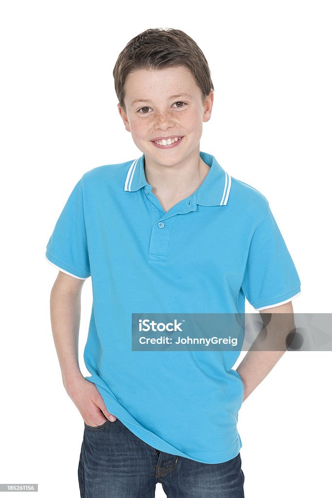 Niño aislado sonriente - Foto de stock de 10-11 años libre de derechos