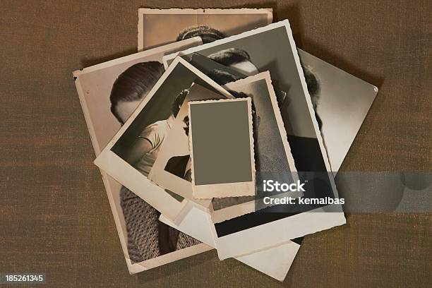 Stack Of Old Photos Stock Photo - Download Image Now - Mug Shot, Old, The Past