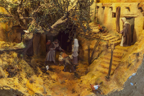 istock Christmas scene with manger figures 1852614282