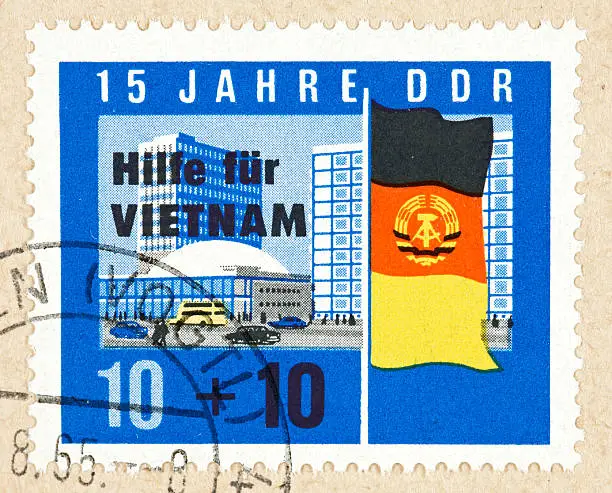 Photo of Postage stamp east germany 10 help for vietnam