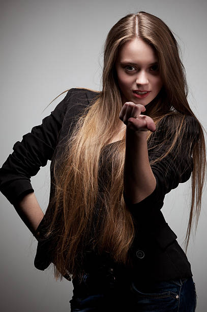 istock Playful girl with long hair 185262313