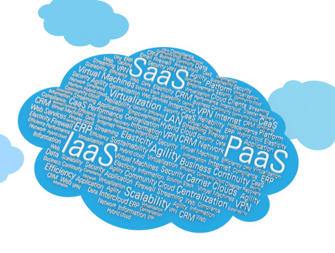 Typographic cloud from words related to Cloud Computing.
