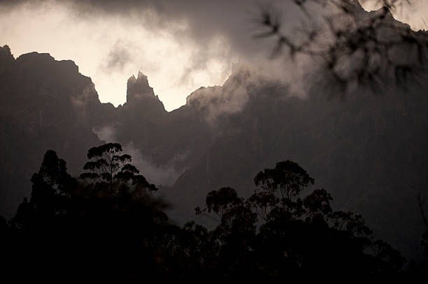 istock silhouette of mountain at dusk 185262556