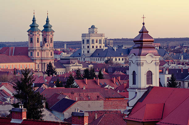 istock Eger Old Town view in night 185262593