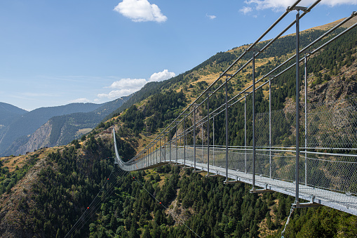 The Canillo Tibetan Bridge, at 1875 meters, extends through Andorra's astounding natural scenery, standing among the longest worldwide.