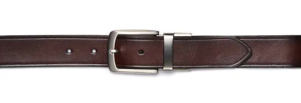 Photo of Brown Leather Belt Isolated