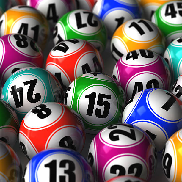 Lottery balls stock photo