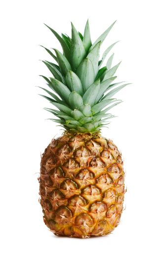 Pineapple on white backgroundMore fruits and berries: