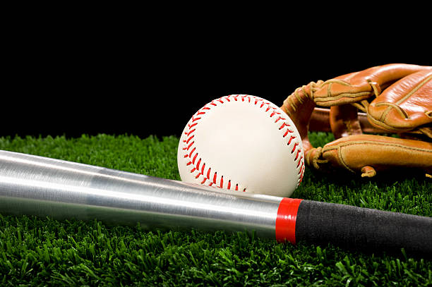 istock Softball, Glove and Aluminum Bat - Night Game 185263597