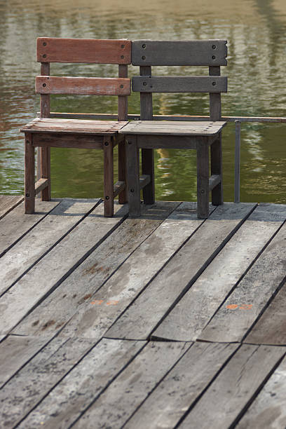 istock Two Wooden Chairs on the wood stage 185263635