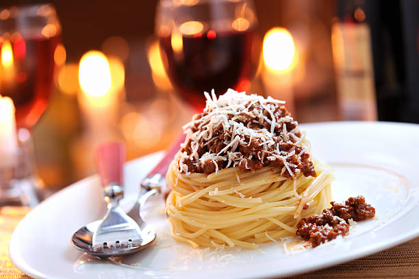 istock Spaghetti bolognese with parmesan cheese 185263775