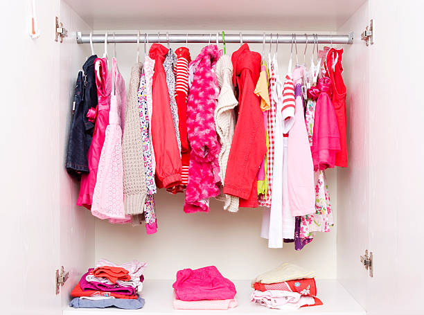 istock Closet filled with girls clothing  185264232