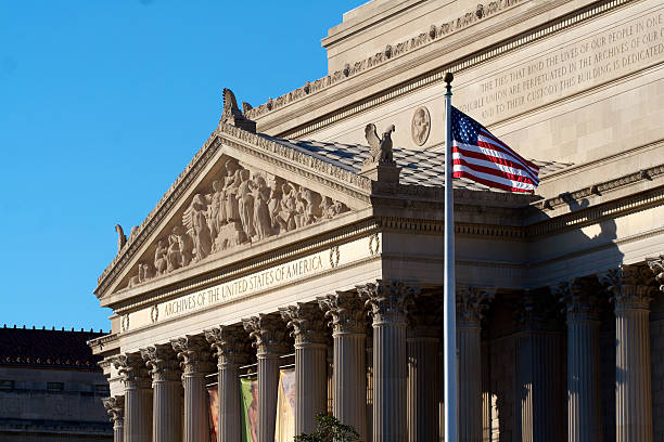 istock American Flag Waves in Archives 185264454
