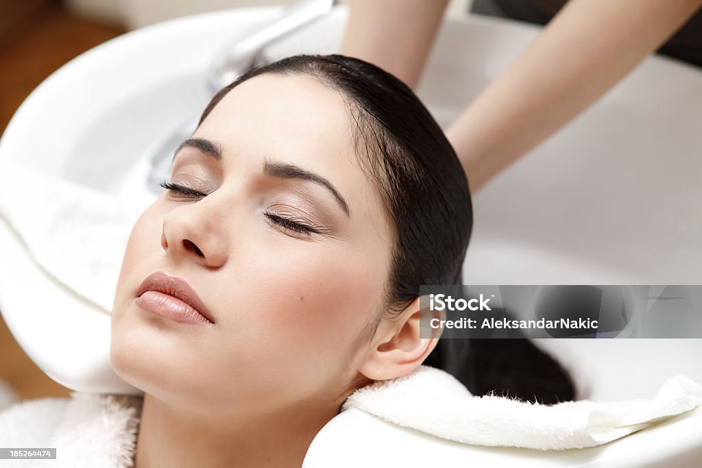 Hair salon treatment Adult Stock Photo