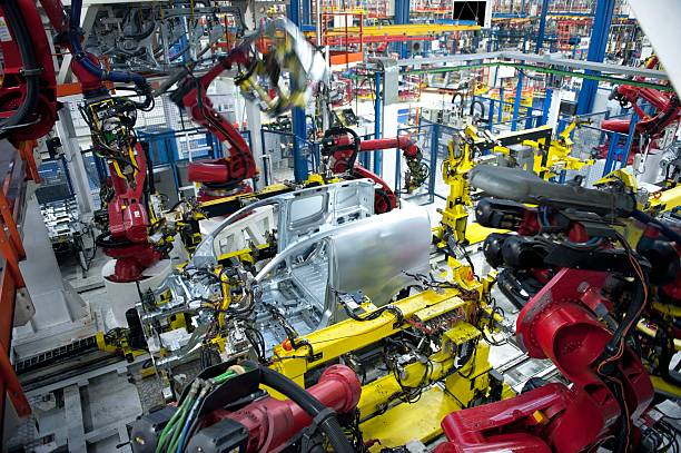 автомобильная промышленность - machine part hydraulic platform machine production line стоковые фото и изображения