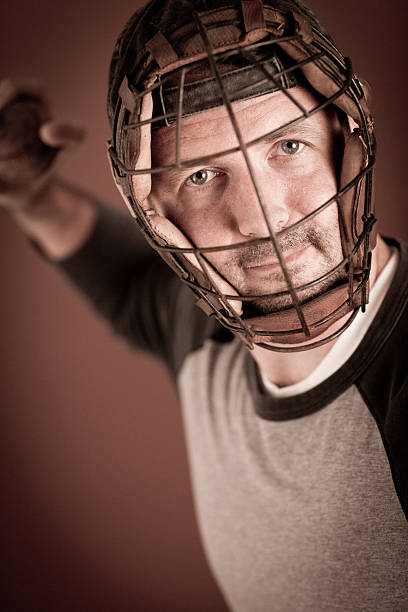 istock Vintage Baseball Player Ready to Throw Ball 185264794