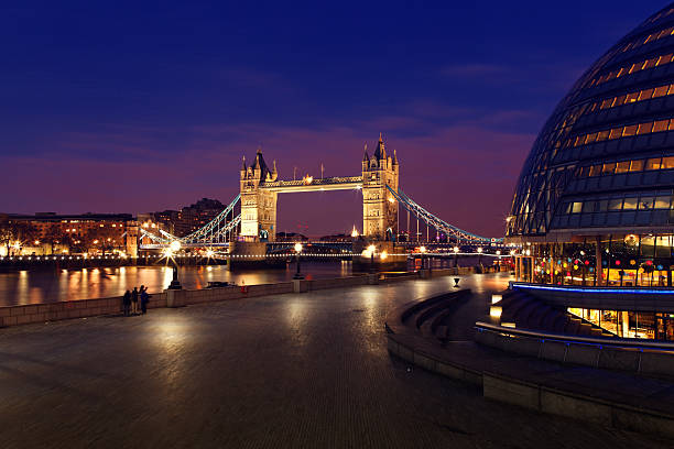 Tower Bridge in London in the evening