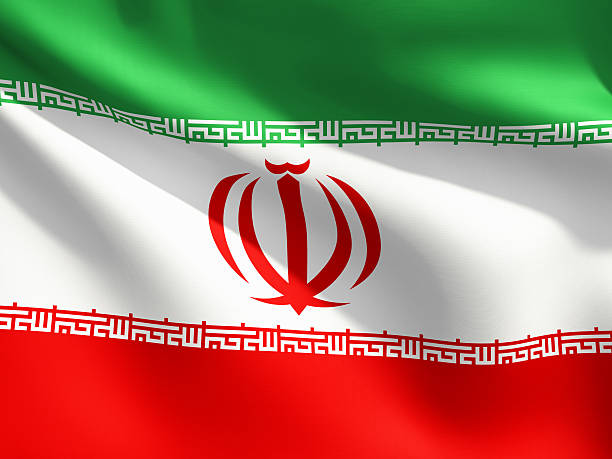 Nahaufnahme Flagge-Iran – Foto